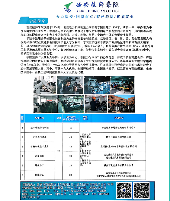 陕西省2025年40所技师技工院校招生指南——选择哪些院校？选择哪些专业？