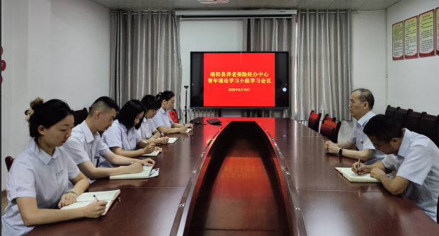 汉中市略阳县养老保险经办中心开展第三季度青年干部理论学习
