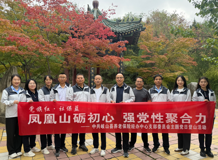 登山砺志聚合力 党建赋能社保行 ——宝鸡市岐山县养老保险经办中心开展主题党日活动